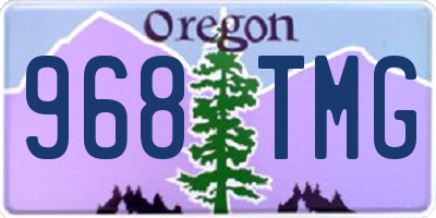 OR license plate 968TMG