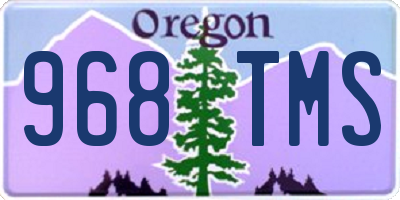 OR license plate 968TMS