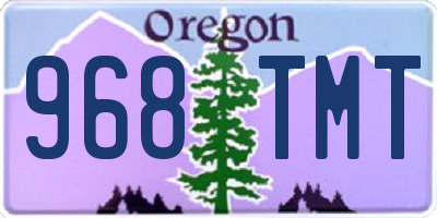 OR license plate 968TMT