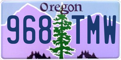 OR license plate 968TMW