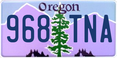 OR license plate 968TNA