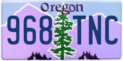 OR license plate 968TNC