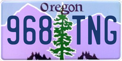 OR license plate 968TNG