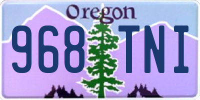 OR license plate 968TNI