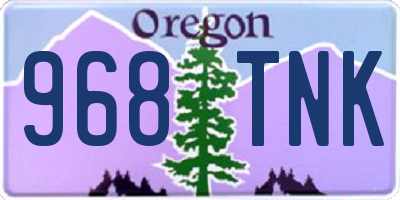 OR license plate 968TNK