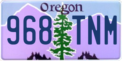OR license plate 968TNM