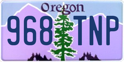 OR license plate 968TNP