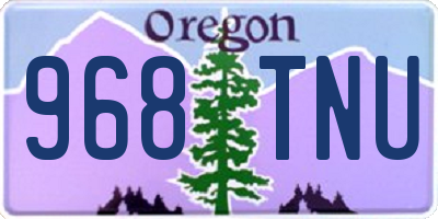 OR license plate 968TNU