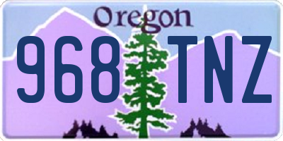 OR license plate 968TNZ