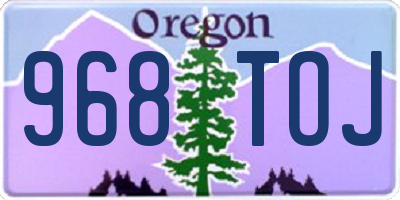 OR license plate 968TOJ