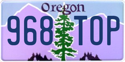OR license plate 968TOP