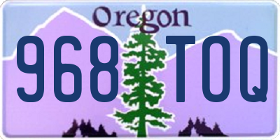 OR license plate 968TOQ