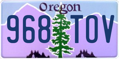 OR license plate 968TOV