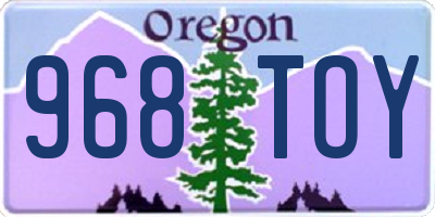 OR license plate 968TOY