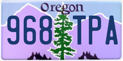 OR license plate 968TPA