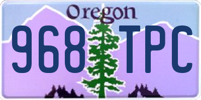 OR license plate 968TPC