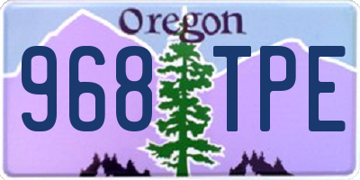 OR license plate 968TPE