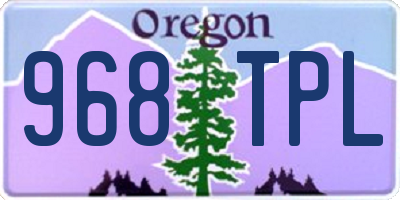 OR license plate 968TPL