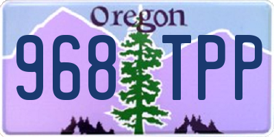 OR license plate 968TPP