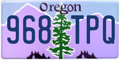 OR license plate 968TPQ