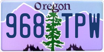 OR license plate 968TPW