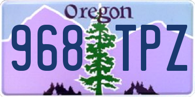 OR license plate 968TPZ