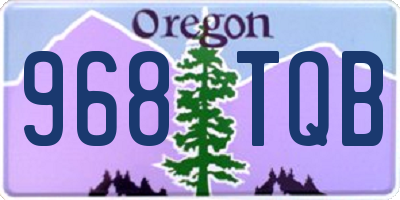 OR license plate 968TQB