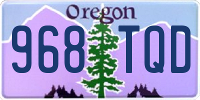 OR license plate 968TQD