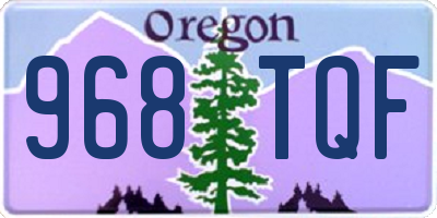 OR license plate 968TQF