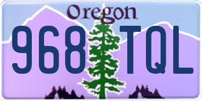 OR license plate 968TQL