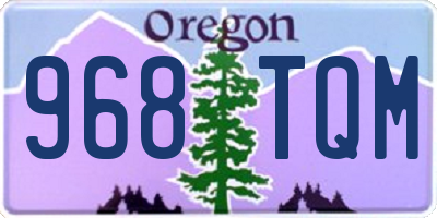 OR license plate 968TQM