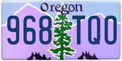OR license plate 968TQO