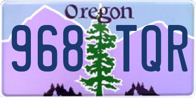 OR license plate 968TQR