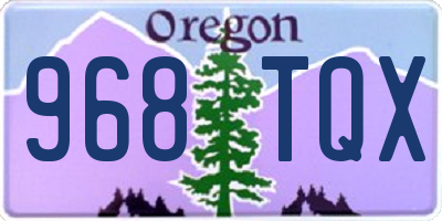 OR license plate 968TQX