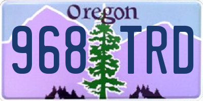 OR license plate 968TRD