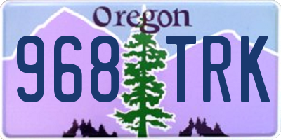 OR license plate 968TRK
