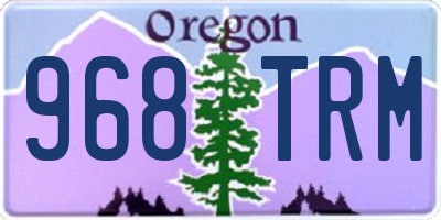 OR license plate 968TRM