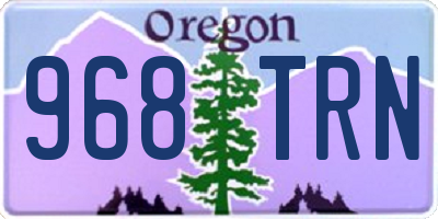 OR license plate 968TRN