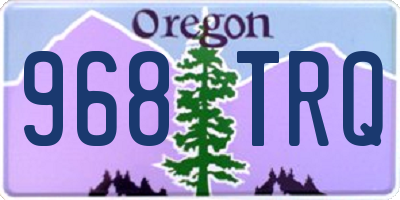 OR license plate 968TRQ
