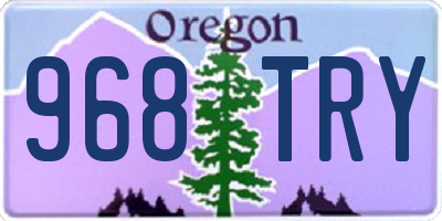 OR license plate 968TRY