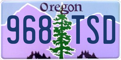 OR license plate 968TSD
