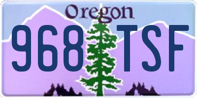 OR license plate 968TSF