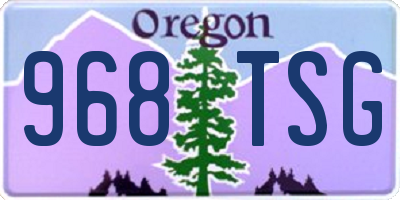 OR license plate 968TSG