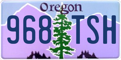OR license plate 968TSH