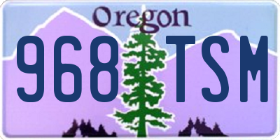 OR license plate 968TSM