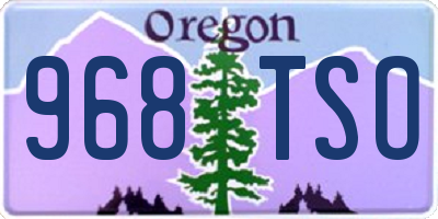 OR license plate 968TSO