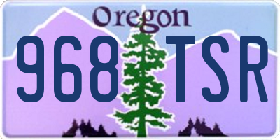 OR license plate 968TSR