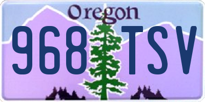 OR license plate 968TSV