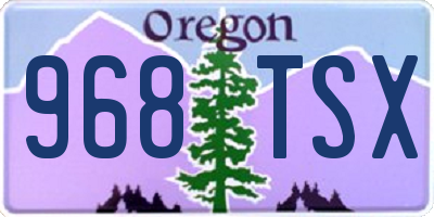 OR license plate 968TSX