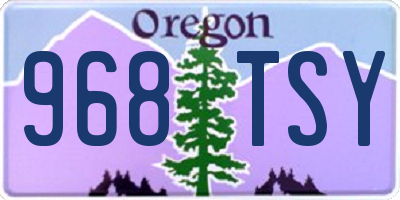 OR license plate 968TSY